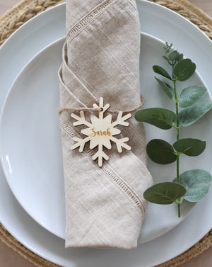 
                  
                    Wooden Snowflake Place Setting
                  
                
