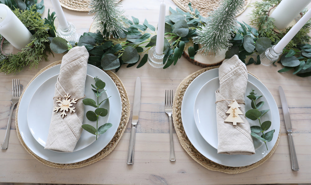 
                  
                    Wooden Snowflake Place Setting
                  
                