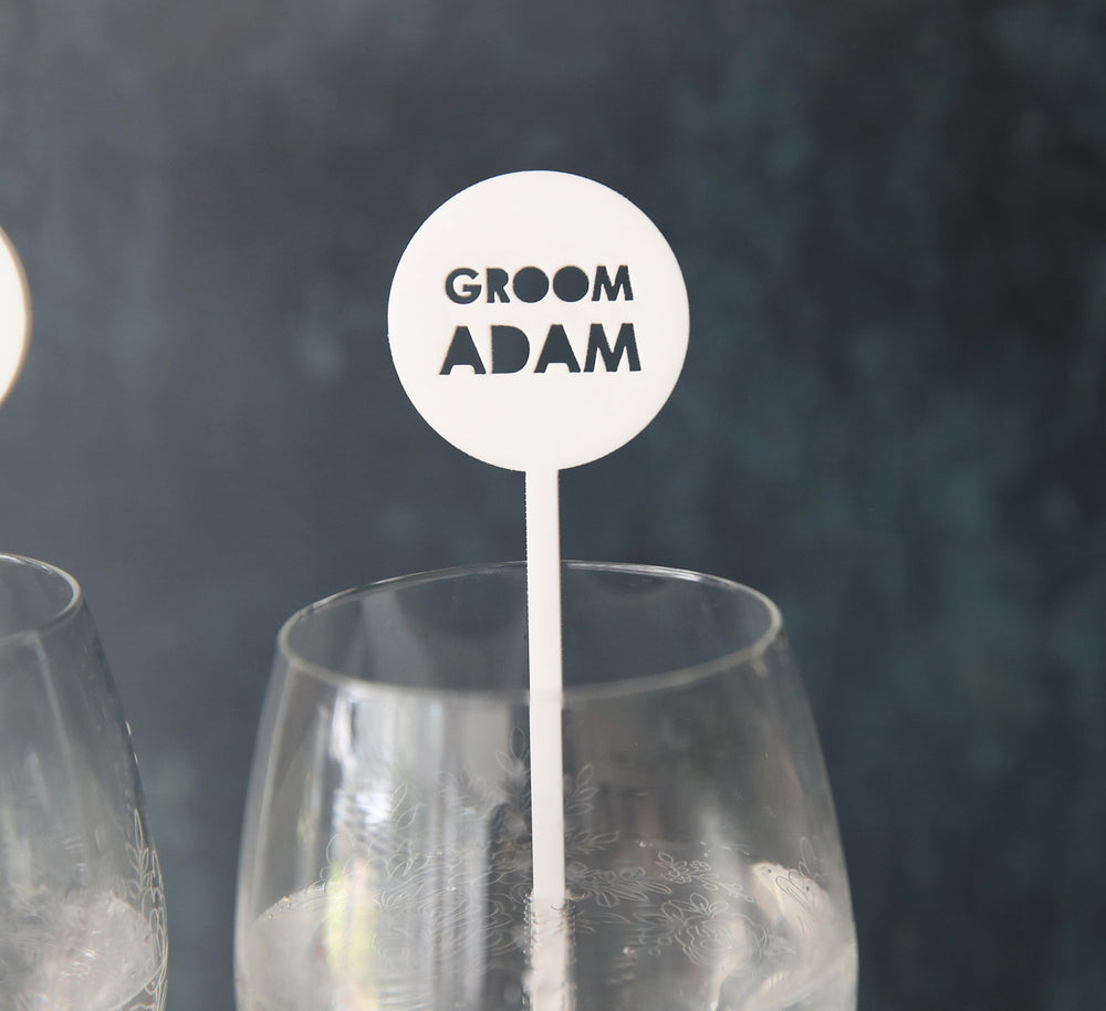 
                  
                    Personalised Bride and Groom Drink Stirrers
                  
                