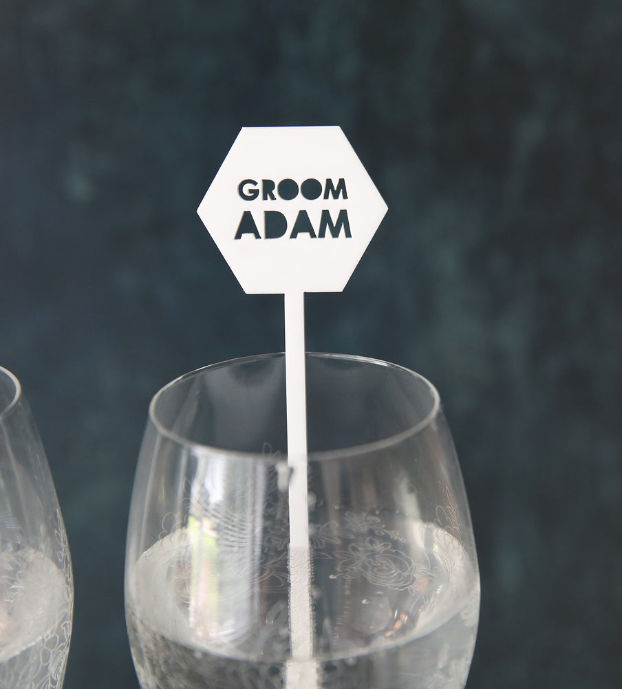 
                  
                    Personalised Bride and Groom Drink Stirrers
                  
                