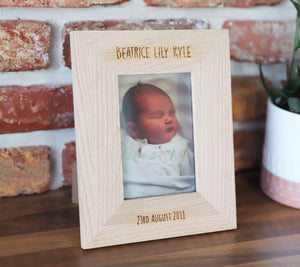 
                  
                    Personalised Baby Picture Frame - Wooden
                  
                