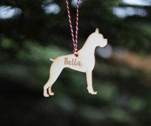 
                  
                    Personalised Boxer Dog Christmas Decoration - Wooden
                  
                