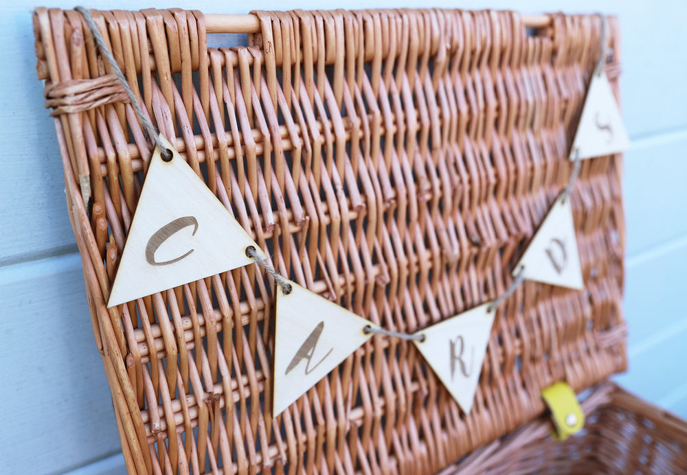 Wedding Cards Bunting Sign - Wooden