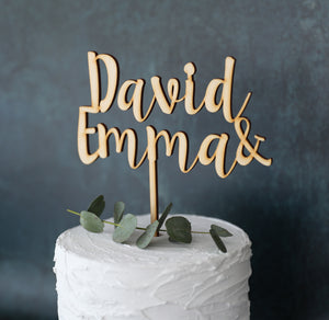 
                  
                    Personalised Names Wedding Cake Topper - Wooden
                  
                