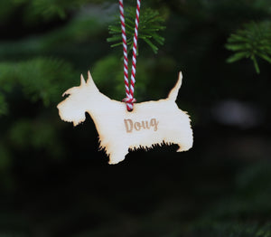 
                  
                    Personalised Scottish Terrier Dog Christmas Decoration - Wooden
                  
                