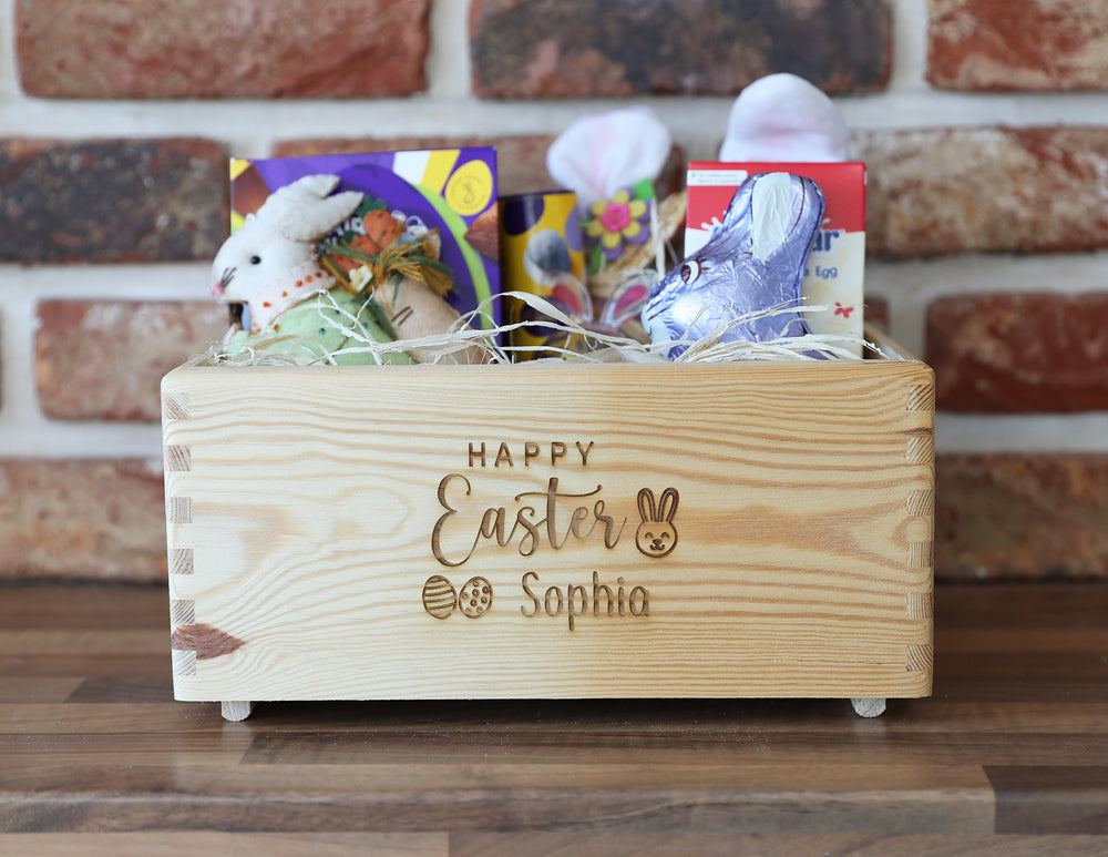 Personalised Wooden Easter Crate