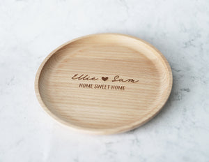 
                  
                    Personalised Round Wooden Coin Tray
                  
                
