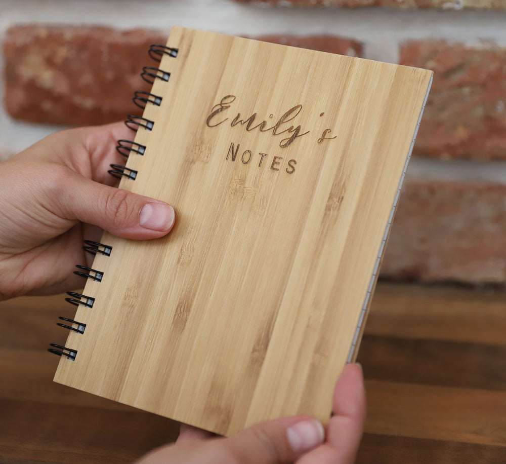 Personalised Notebook - Wooden