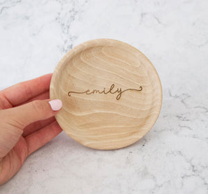 
                  
                    Personalised Small Wooden Trinket Dish
                  
                