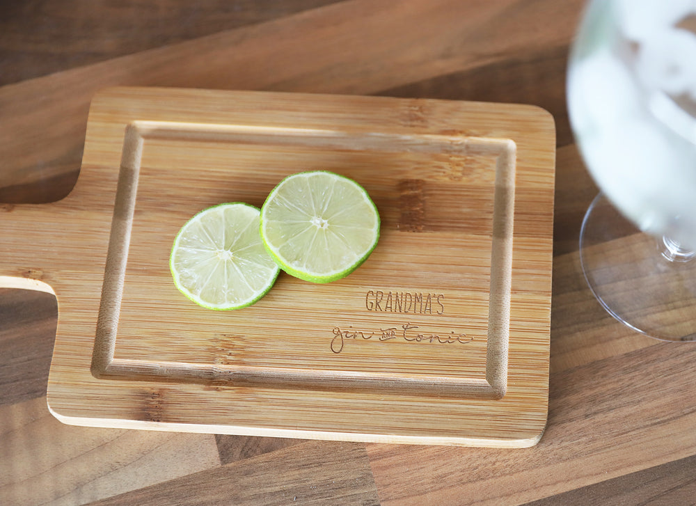 Personalised Gin Chopping Board - Bamboo