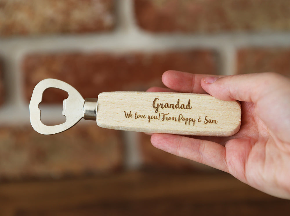 Personalised Grandad Bottle Opener - Wooden