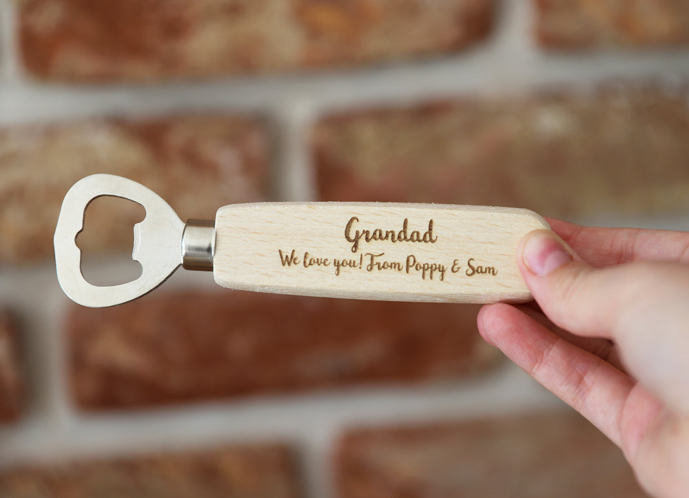 
                  
                    Personalised Grandad Bottle Opener - Wooden
                  
                