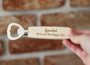 
                  
                    Personalised Grandad Bottle Opener - Wooden
                  
                