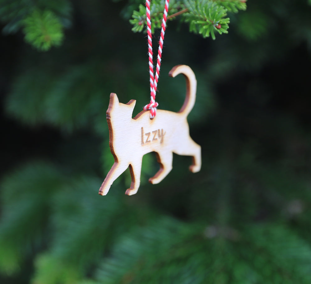 
                  
                    Personalised Cat Christmas Decoration - Wooden
                  
                
