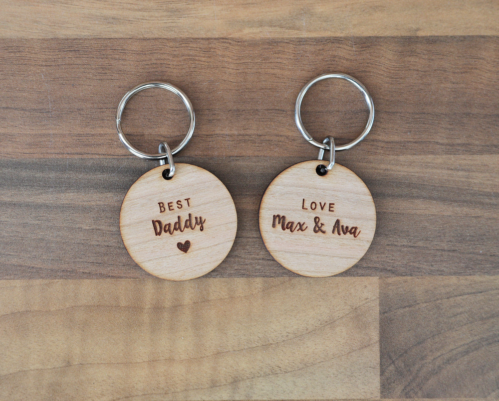 
                  
                    Personalised "Best Daddy" Keyring - Wooden
                  
                