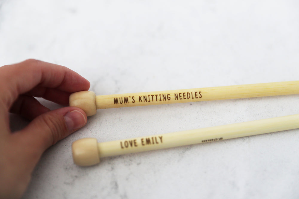 
                  
                    Personalised Bamboo Knitting Needles
                  
                
