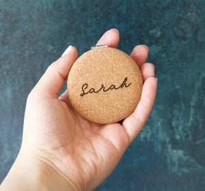 
                  
                    Personalised Name Cork Compact Mirror
                  
                