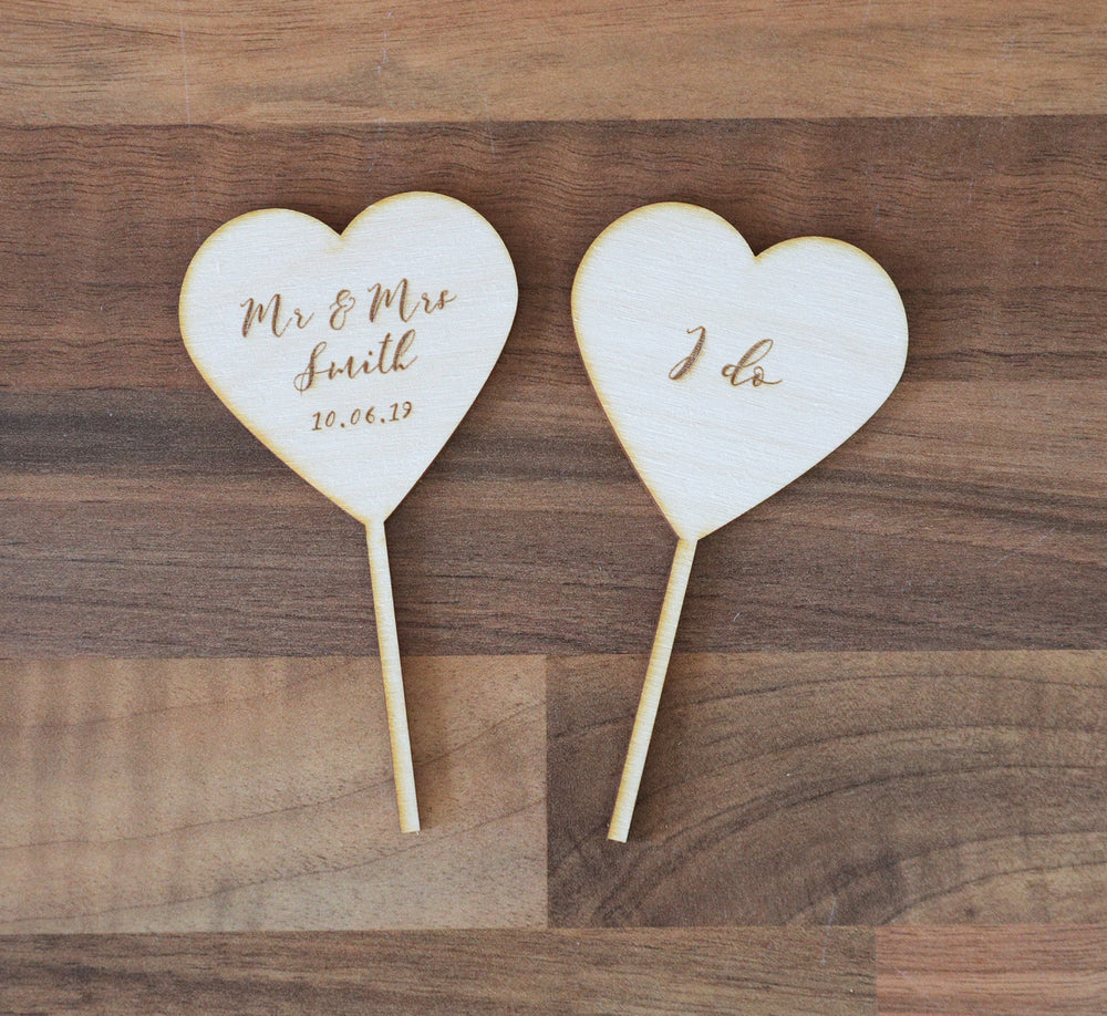 
                  
                    Personalised Mr and Mrs Cupcake Topper - Wooden
                  
                
