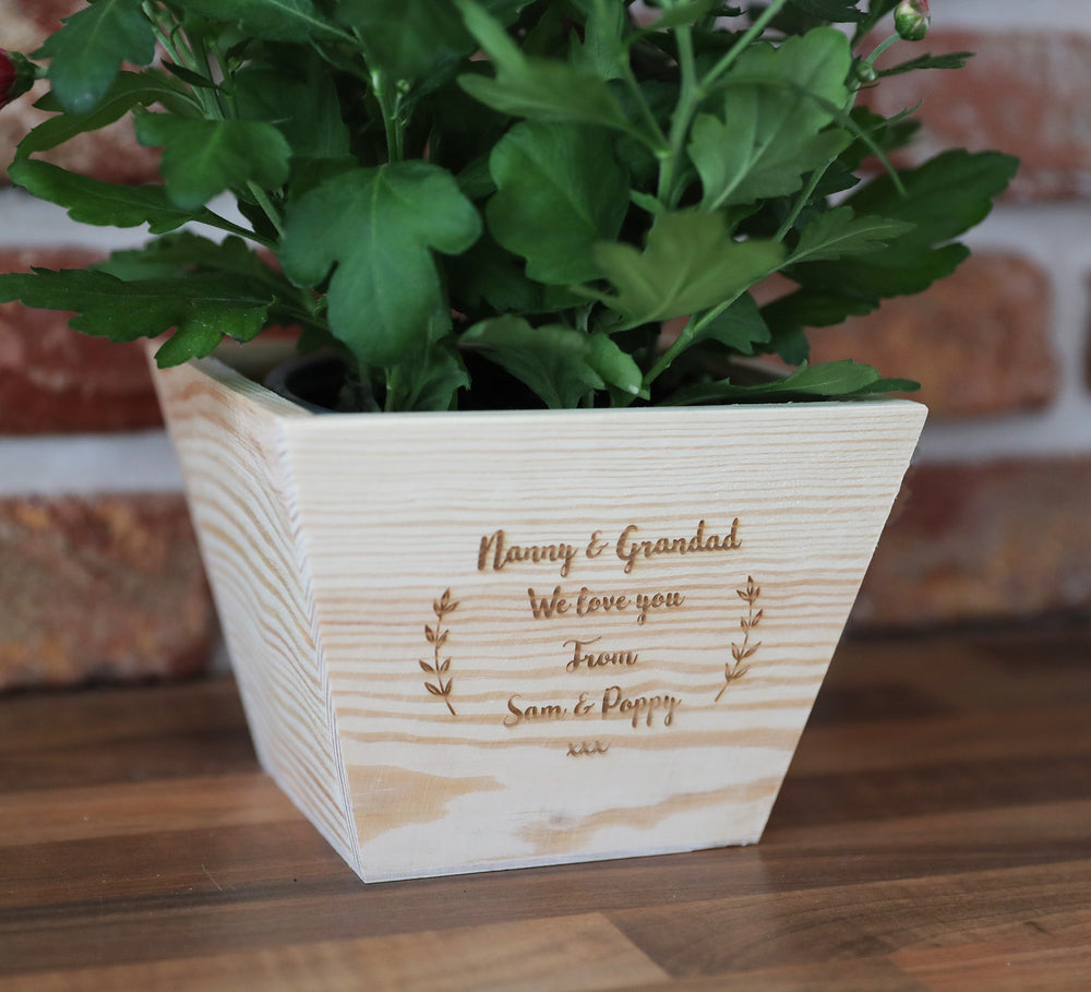 
                  
                    Personalised Grandparent Plant Pot - Wooden
                  
                