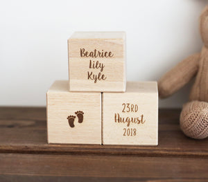 
                  
                    Personalised Wooden Baby Blocks
                  
                