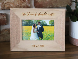 
                  
                    Personalised Wedding Picture Frame - Wooden
                  
                