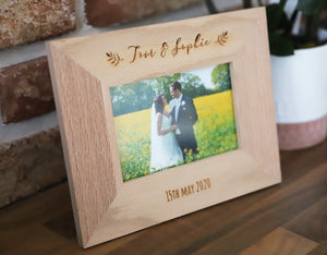 
                  
                    Personalised Wedding Picture Frame - Wooden
                  
                