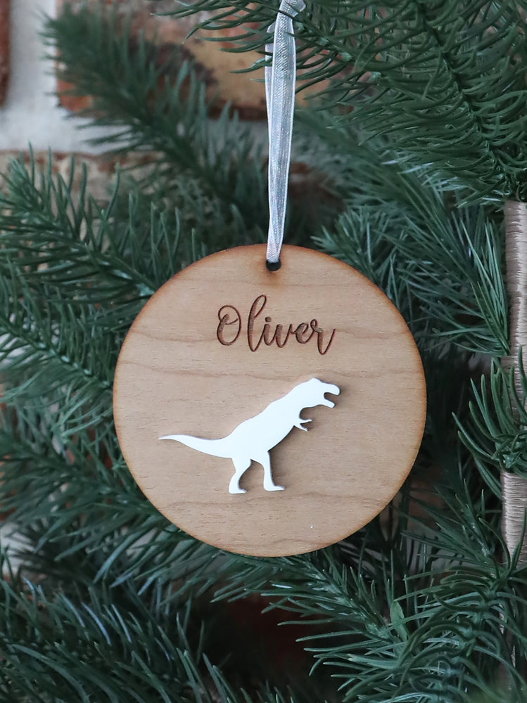Personalised Dinosaur Christmas Decoration