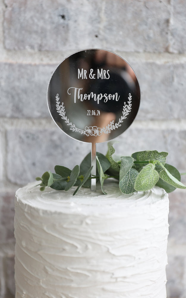 Silver Topper Silver Wedding Cake Topper – The Willow Workshop UK