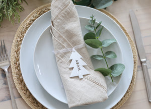 
                  
                    White Christmas Tree Place Setting
                  
                
