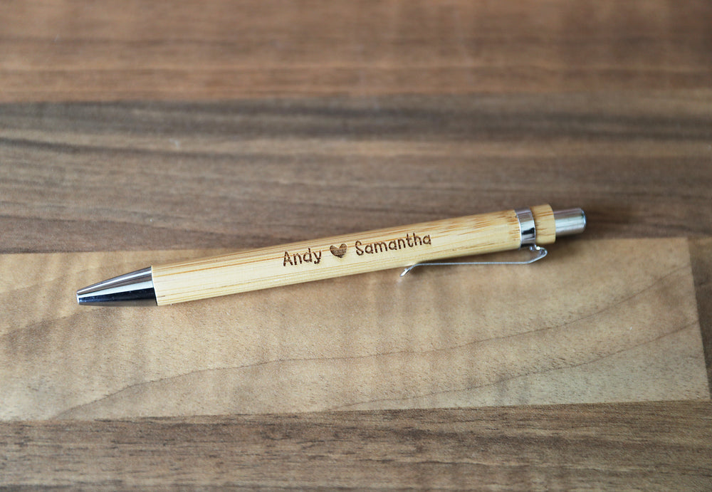 Personalised Couples Pen - Wooden