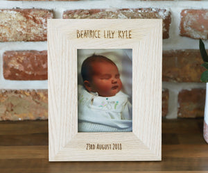 
                  
                    Personalised Baby Picture Frame - Wooden
                  
                