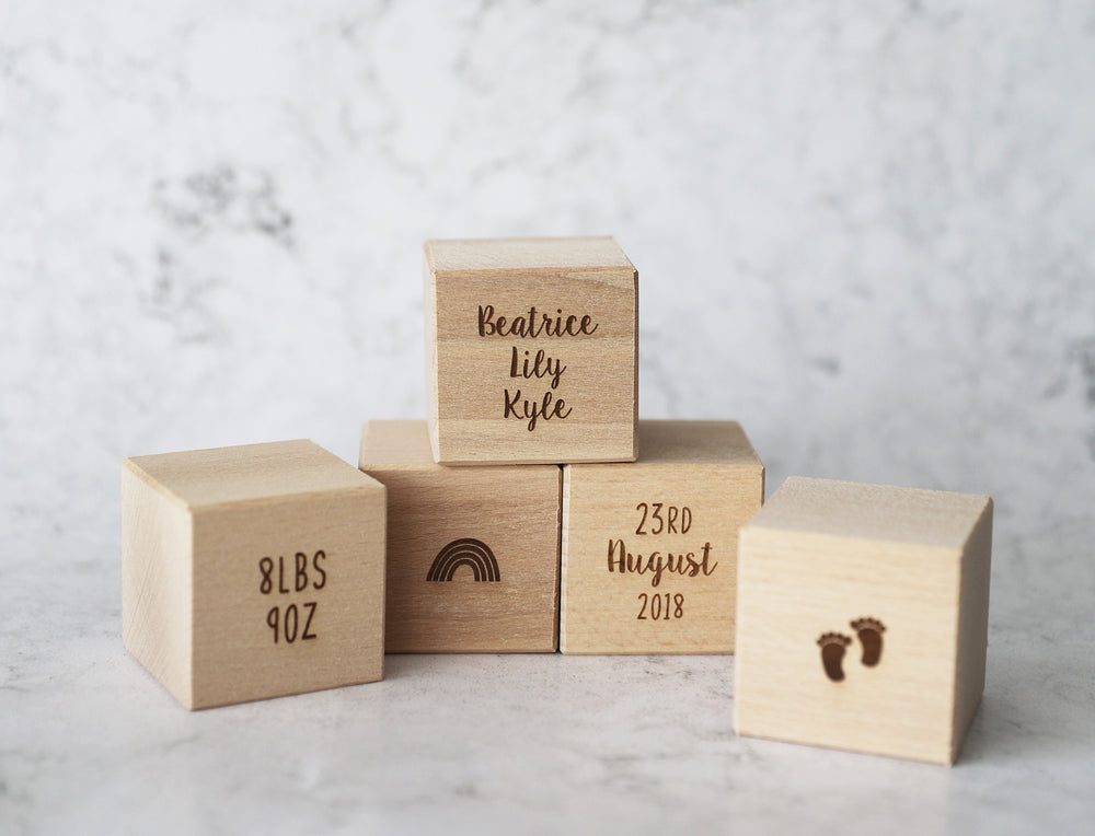 
                  
                    Personalised Wooden Baby Blocks
                  
                