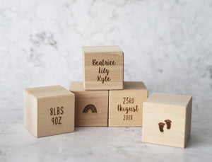 Personalised Wooden Baby Blocks – The Willow Workshop UK