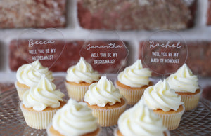 
                  
                    Personalised Bridesmaid Cupcake Topper - Clear Acrylic
                  
                