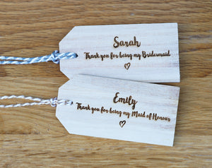 
                  
                    Personalised Bridesmaid Thank You Tag
                  
                