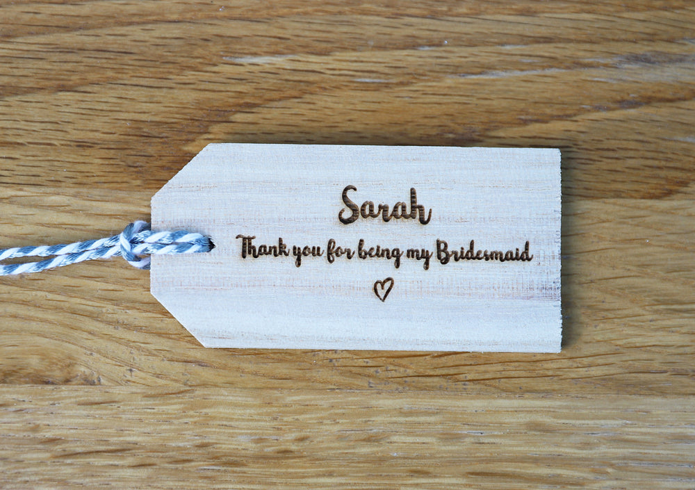 
                  
                    Personalised Bridesmaid Thank You Tag
                  
                