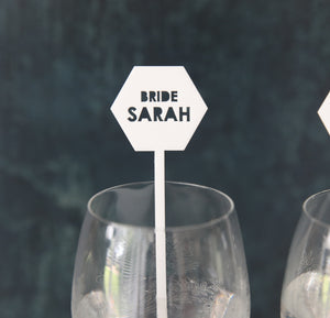 
                  
                    Personalised Bride and Groom Drink Stirrers
                  
                