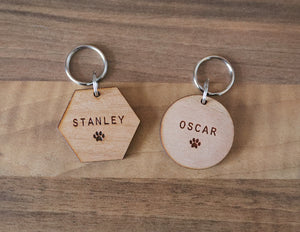 
                  
                    Personalised Circular Dog Tag - Wooden
                  
                