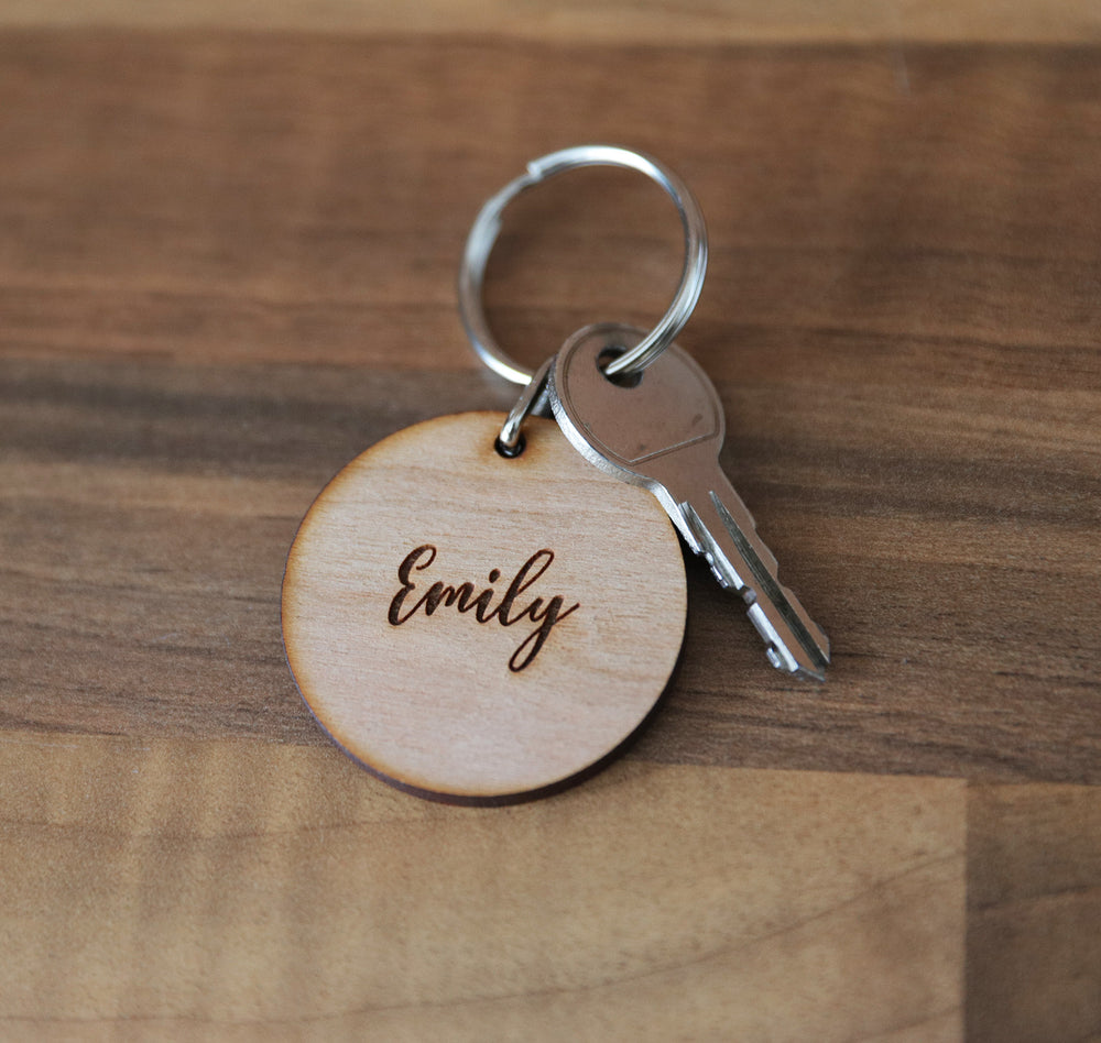 Personalised Keyring - Wooden