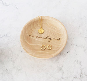 
                  
                    Personalised Small Wooden Trinket Dish
                  
                