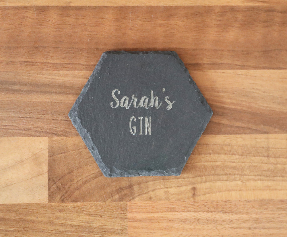 
                  
                    Personalised Gin Coaster - Slate
                  
                