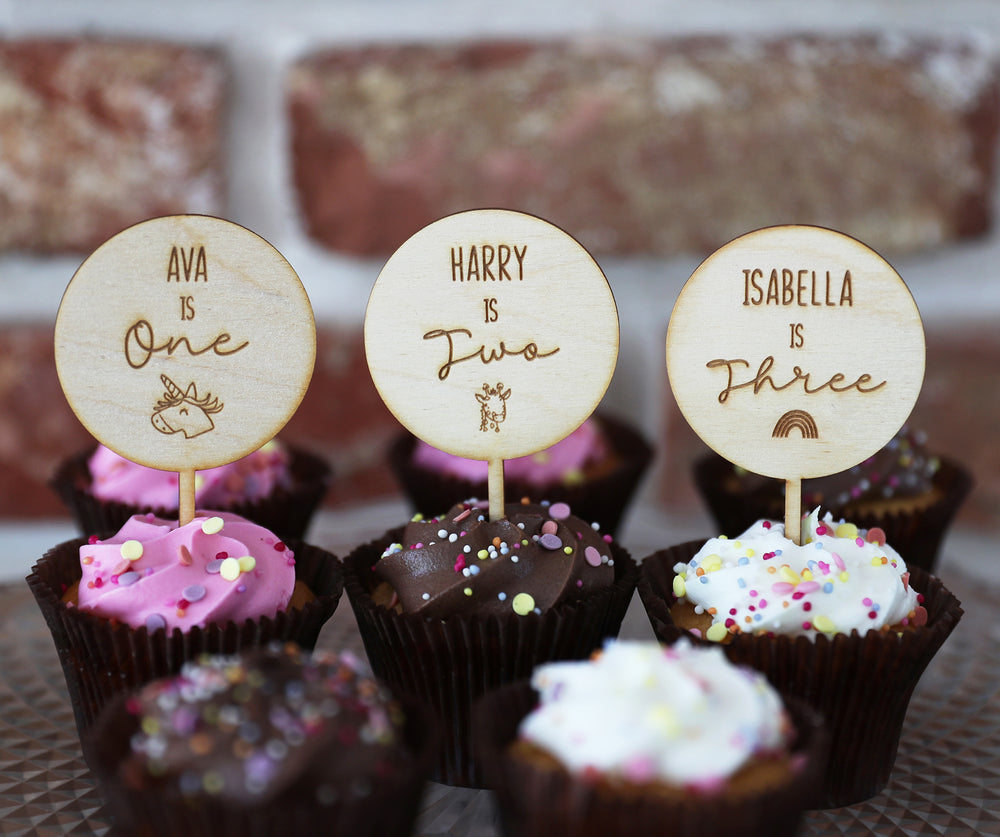 Children's Personalised Cupcake Topper – The Willow Workshop UK