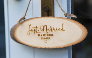 
                  
                    Personalised Just Married Sign
                  
                
