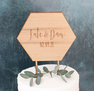 
                  
                    Personalised Geometric Wedding Cake Topper
                  
                