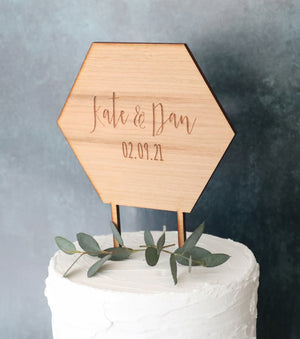 
                  
                    Personalised Geometric Wedding Cake Topper
                  
                