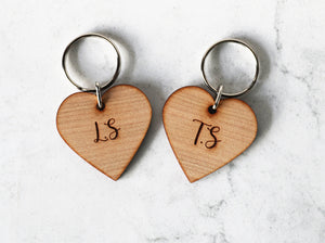 
                  
                    Personalised Wooden Heart Keyring
                  
                