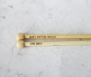 
                  
                    Personalised Bamboo Knitting Needles
                  
                