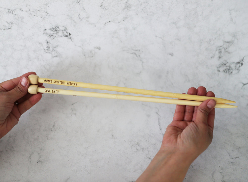 
                  
                    Personalised Bamboo Knitting Needles
                  
                
