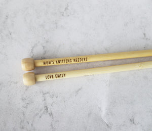 
                  
                    Personalised Bamboo Knitting Needles
                  
                