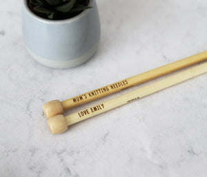 
                  
                    Personalised Bamboo Knitting Needles
                  
                